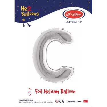 40 Gümüş Renk Folyo Balon ( C )