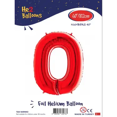 40 Kırmızı Renk Folyo Balon ( 0 )