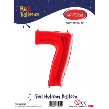 40 Kırmızı Renk Folyo Balon ( 7 )