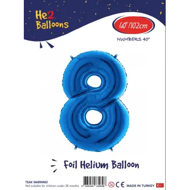 40 Mavi Renk Folyo Balon ( 8 )