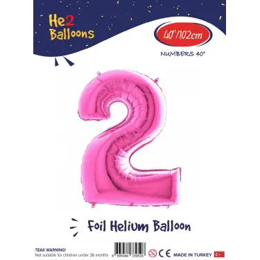 40 Pembe Renk Folyo Balon ( 2 )