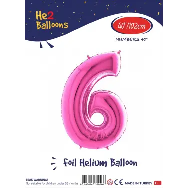 40 Pembe Renk Folyo Balon ( 6 )