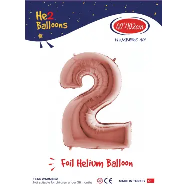 40 Rose Renk Folyo Balon ( 2 )