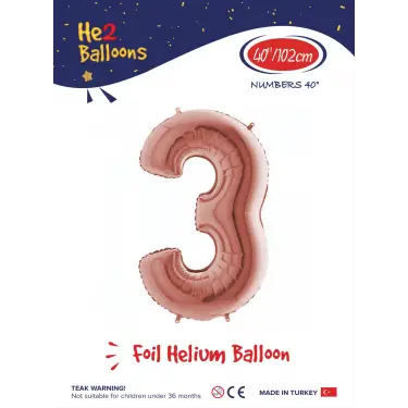 40 Rose Renk Folyo Balon ( 3 )