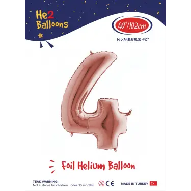 40 Rose Renk Folyo Balon ( 4 )