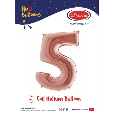 40 Rose Renk Folyo Balon ( 5 )