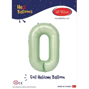 40 Su Yeşili Renk Folyo Balon ( 0 )