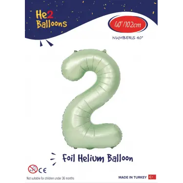 40 Su Yeşili Renk Folyo Balon ( 2 )