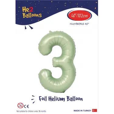 40 Su Yeşili Renk Folyo Balon ( 3 )
