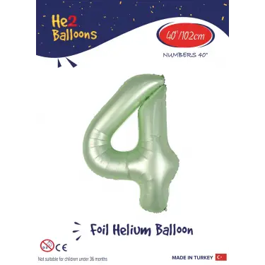 40 Su Yeşili Renk Folyo Balon ( 4 )
