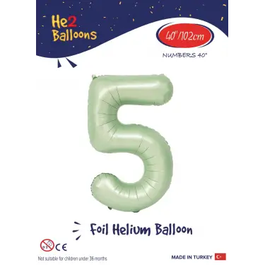 40 Su Yeşili Renk Folyo Balon ( 5 )