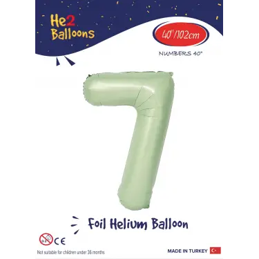 40 Su Yeşili Renk Folyo Balon ( 7 )