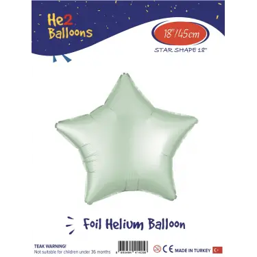18 Su Yeşili Yıldız Folyo Balon