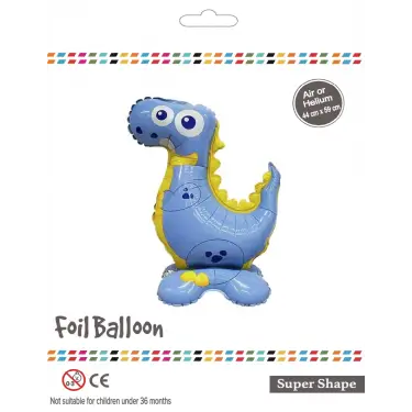 Ayaklı Mavi Dinazor Folyo Balon