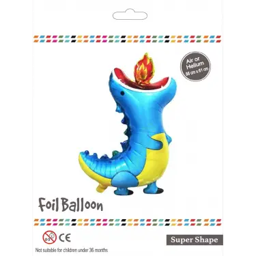 Mavi Ateşli Trex Folyo Balon
