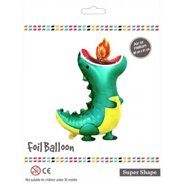 Yeşil Ateşli Trex Folyo Balon