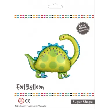 Yeşil Uzun Boyunlu Dinazor Folyo Balon
