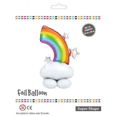 Yıldızlı Gökkuşağı Folyo Balon