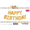 16Altın Happy Birthday Folyo Balon