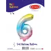 16Gökkuşağı Folyo Balon ( 6 )