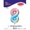 16Gökkuşağı Folyo Balon ( 8 )
