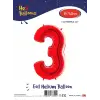 16Kırmızı Folyo Balon ( 3 )