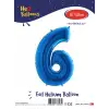 16Mavi Folyo Balon ( 6 )