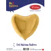 18 Altın Kalp Folyo Balon