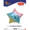 18 Gökkuşağı Yıldız Folyo Balon