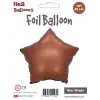 18 Kahverengi Yıldız Folyo Balon