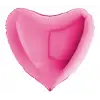 18Pembe Kalp Folyo Balon 50 Li Paket