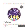 18Yuvarlak Mor Mumlu Folyo Balon