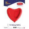 24 Kırmızı Kalp Folyo Balon