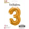 34 Altın Renk Folyo Balon ( 3 )