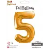 34 Altın Renk Folyo Balon ( 5 )