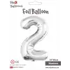 34 Gümüş Renk Folyo Balon ( 2 )