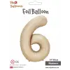 34 Karamel Renk Folyo Balon ( 6 )