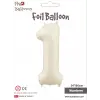 34 Krem Renk Folyo Balon ( 1 )