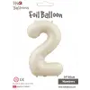 34 Krem Renk Folyo Balon ( 2 )