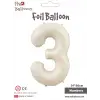 34 Krem Renk Folyo Balon ( 3 )