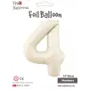 34 Krem Renk Folyo Balon ( 4 )