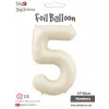 34 Krem Renk Folyo Balon ( 5 )