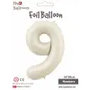 34 Krem Renk Folyo Balon ( 9 )