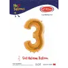 40 Altın Renk Folyo Balon ( 3 )