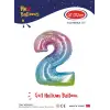 40 Gökkuşağı Renk Folyo Balon ( 2 )