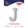 40 Gümüş Renk Folyo Balon ( J )