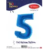 40 Mavi Renk Folyo Balon ( 5 )