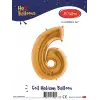 16Altın Folyo Balon ( 6 )
