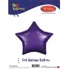 18 Mor Yıldız Folyo Balon