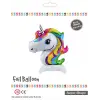 Ayaklı Unicorn Kafası Folyo Balon